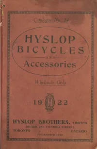 Hyslop Bicycles and Accessories Catalogue cover