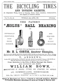 The Bicycling Times Touring Gazette cover